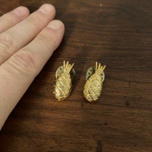 Vintage Gold Pineapple Earrings